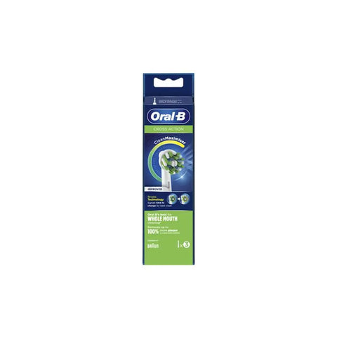 Three Oral-B Cross Action toothbrush refills by Jag Couture London - New York, with soft bristles and ergonomic design.