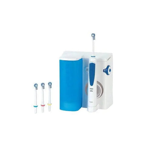 Oral B Oxyjet Professional Dental Irrigator by Jag Couture London-New York, showing the device with jet nozzle and control panel.