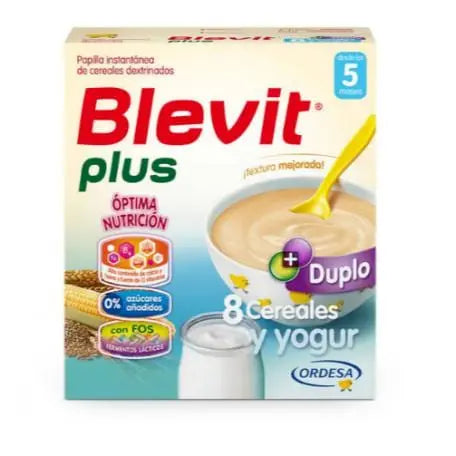 Jag Couture London - New York Ordesa Blevit Papilla Plus Duplo 8 Cereals and Yogurt 600g