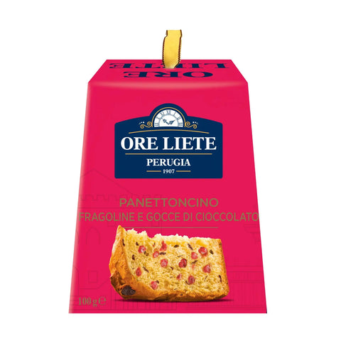 Mini panettone by Jag Couture London with cranberries and chocolate chips in a gift box, showcasing the festive dessert.