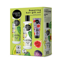Jag Couture London - New York Organic Shop Aguacate Champu 280ml Aguacate Acondicionador 280ml Higo Exfoliante Corporal 75ml