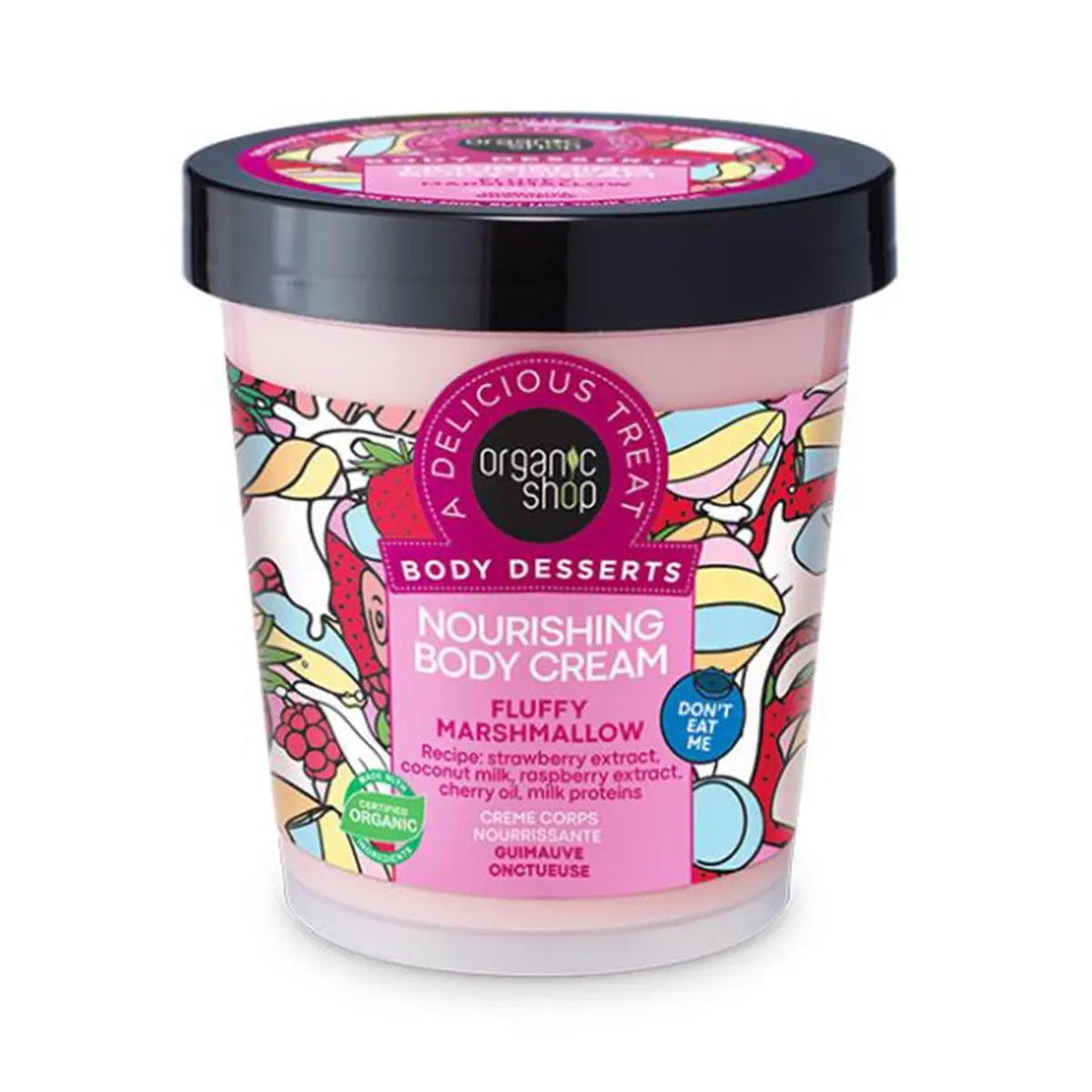 Organic Shop Fluffy Marshmallow Crema Corporal Nutritiva 450ml Jag Couture London - New York