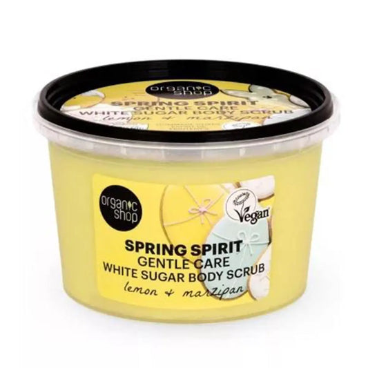 Organic Shop Sprint Spirit Exfoliante Corporal Azucar Blanco Limon y Mazipan 500ml Jag Couture London - New York