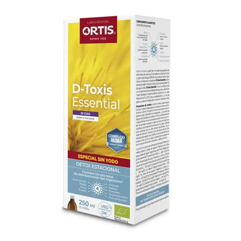 Ortis D-Toxis essential iodine-free apple bio supplement in a 250ml bottle by Jag Couture London New York.