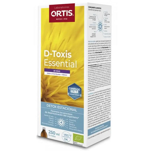 Ortis D-toxis Essential Raspberry-Hibiscus drink in a 250ml bottle by Jag Couture London New York
