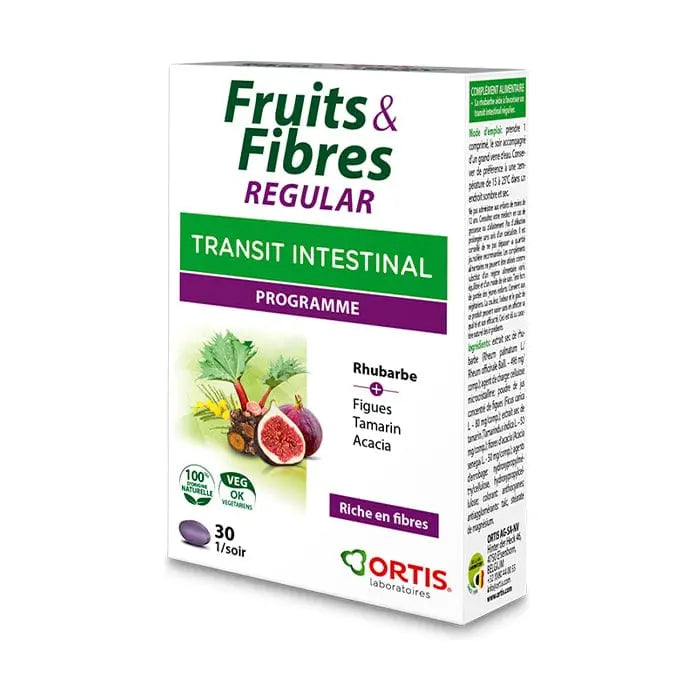 Jag Couture London - New York Ortis Fruits y Fibres Intestinal Transit 30 Tablets