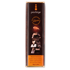 Milk chocolate bar with dark ganache & cocoa nibs