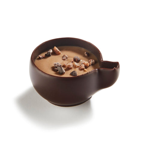 Dark chocolate Irish Cream cup with milk Irish Cream ganache by Jag Couture London - New York, 12.8g.