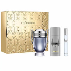 Paco Rabanne Invictus Eau De Toilette Spray 100ml Set 3 Pieces - Jag Couture London - New York