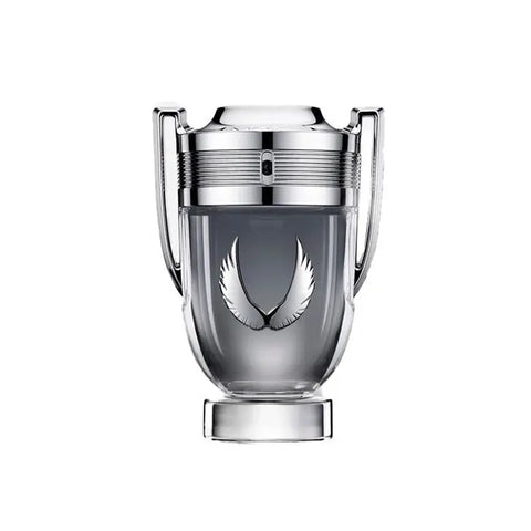 Paco Rabanne Invictus Platinum Eau de Perfume spray 50ml with sleek silver bottle and modern design, displayed on a neutral background.