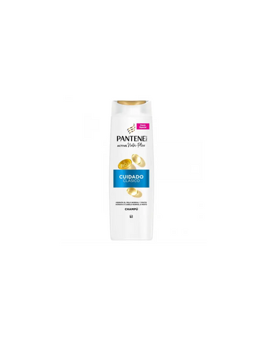 Pantene Cha 325ml Clasico shampoo bottle with Jag Couture London New York branding, displayed upright on a plain background.