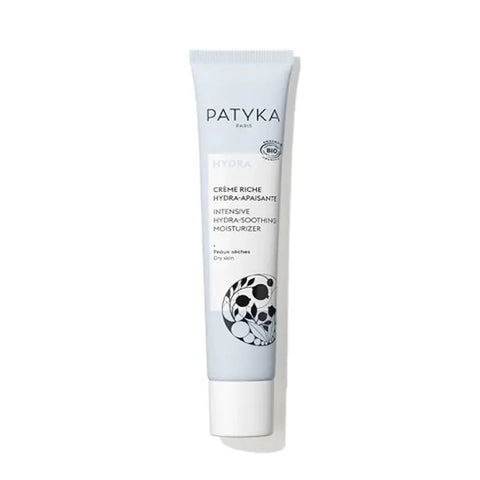 Patyka Intensive Hydra Soothing Moisturizer in a 40ml jar, ideal for gentle hydration and skin calming.