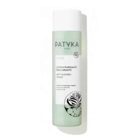 Purifying and balancing lotion by Patyka Paris in a 200ml bottle, displayed with elegant packaging and branding.