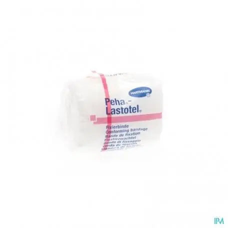Elastic bandage Peha Lastotel Venda Elastica by Hartmann, 4 m x 10 cm, displayed on a clean white background.