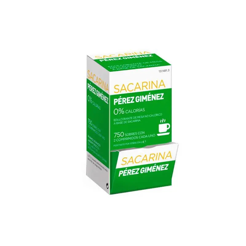Pérez Giménez Saccharin 750 Sachets 2 Tablets Jag Couture London - New York
