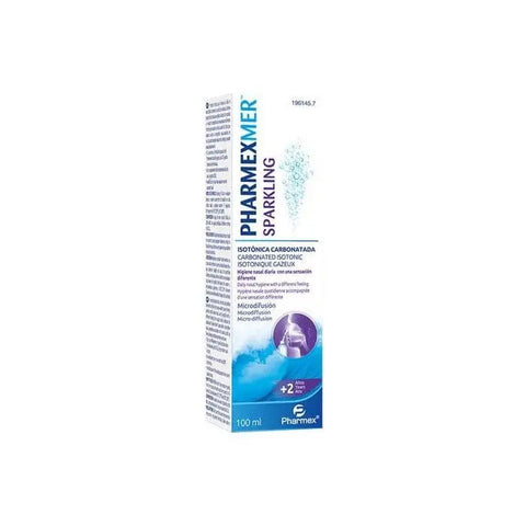 Pharmexmer Sparkling Isotonic 100ml bottle by Jag Couture London New York, with clear label and sparkling beverage appearance.