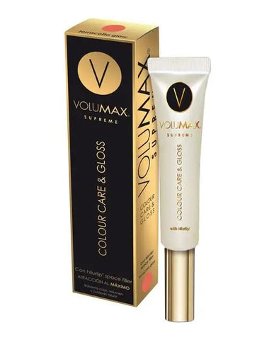 Phergal Volumax Supreme Colour Care and Gloss in terracotta 15ml by Jag Couture London New York, featuring a sleek tube with product branding.