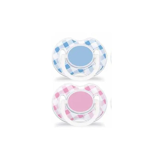 Philips Avent Decorated Soother Checkered 0-6m 2und Jag Couture London - New York