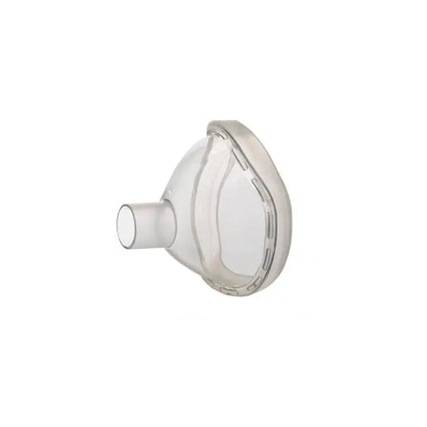 Philips Lite Touch inhalation mask for adults, designed for medical respiratory therapy, with a clear soft face mask and adjustable straps.