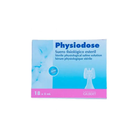 Phisiodose nasal cleansing spray pack with 18 single-use doses, by Jag Couture London New York, for nasal hygiene.