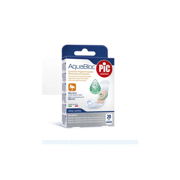 Pic Aquabloc Waterproof Plasters Medium 20 Units Jag Couture London - New York