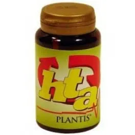 Plantis H T A supplement bottle with 90 capsules by Jag Couture London New York, featuring a white container and label.