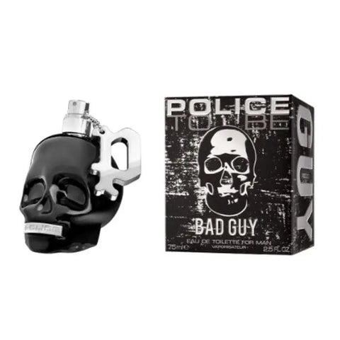 Jag Couture London Police To Be Bad Guy Eau de Toilette spray 75ml bottle with sleek design and branding visible.