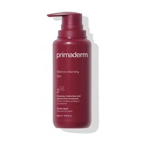 Primaderm Balance Cleansing Gel by Jag Couture London New York, 200ml bottle with clear gel and minimalist label.