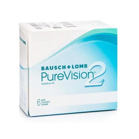 Visibility tinted PureVision contact lenses in -1.50 diopters, BC 8.6 mm, 6-pack, by Jag Couture London New York.
