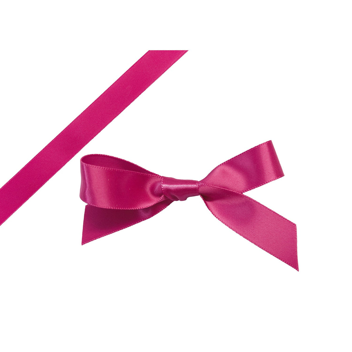 Beauty pink single faced satin ribbon