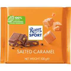 Ritter Sport milk chocolate with salted caramel bar