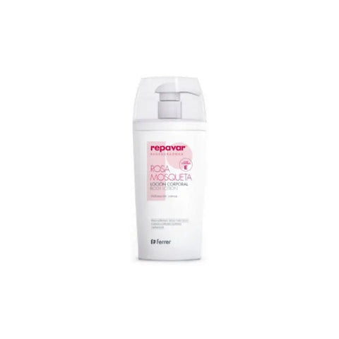 Repavar Regenerate Rosehip Body Lotion 500ml by Jag Couture London New York, showing the white bottle with rosehip imagery.