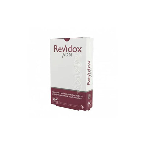 Revidox DNA 28 capsules supplement by Jag Couture London New York, showing the bottle and capsules inside.