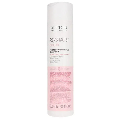 Revlon Re-Start Color Protective Gentle Cleanser 250ml bottle, designed for color-treated hair, with sleek packaging by Jag Couture London.