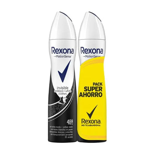 Rexona Deodorant Motion Sense Invisible On Black&amp;White Clothes Spray 2x200ml Jag Couture London - New York