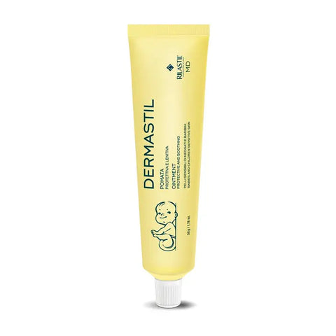 Rilastil Dermastil protective and soothing ointment in 50g jar, designed for gentle skin care from Jag Couture London New York.