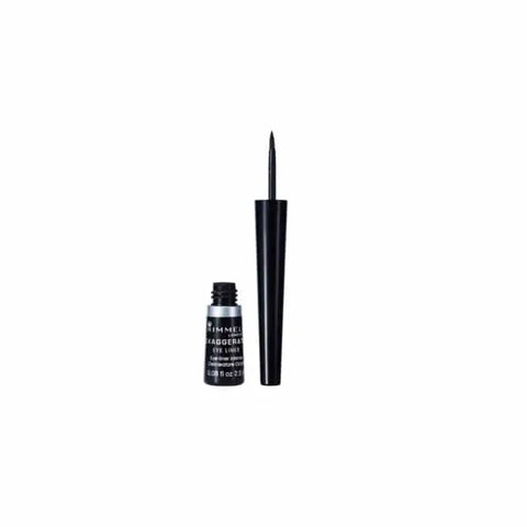 Rimmel Exaggerate Liquid Eyeliner in black, with a sleek applicator and packaging, by Jag Couture London New York.