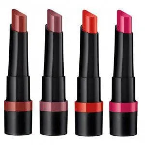 Close-up of Rimmel London Lasting Finish Extreme Matte Lipstick in shade 800, showing the sleek black tube and product label.