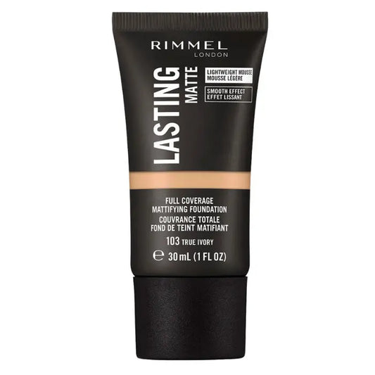 Rimmel London Lasting Matte Foundation 103 True Ivory 30ml Jag Couture London - New York