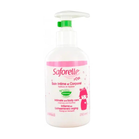 Saforelle Miss Intimate & Body Care 250ml bottle from Jag Couture London - New York, featuring gentle cleansing formula.