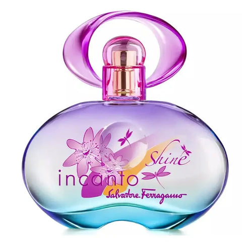 Salvatore Ferragamo Incanto Shine Eau de Toilette spray 100ml with elegant packaging, featuring a sleek bottle design.