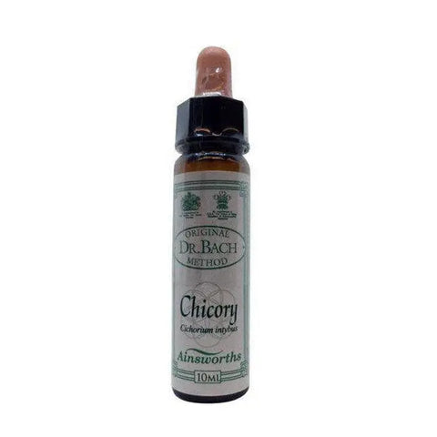 Santiveri Bach Chicory 10ml herbal supplement bottle with label, displayed on a neutral background.