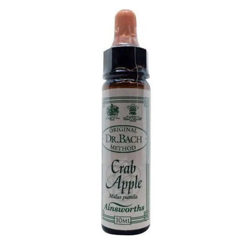 Santiveri Bach Crab Apple 10ml homeopathic remedy in a small glass bottle with dropper for natural health support.