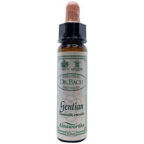 Santiveri Bach Gentian 10ml homeopathic remedy bottle, showcasing the product with a clean label and glass container.