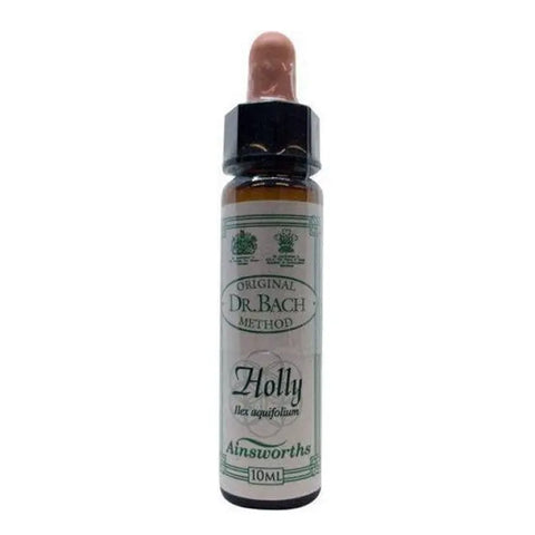 Santiveri Bach Holly 10ml homeopathic remedy bottle, natural herbal supplement from Jag Couture London New York.