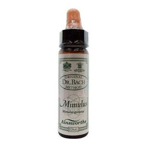 Santiveri Bach Mimulus 10ml homeopathic remedy bottle, with label visible, by Jag Couture London New York.