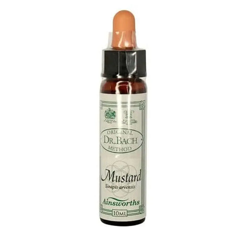 Santiveri Bach Mustard 10ml bottle, natural herbal remedy from Jag Couture London and New York.