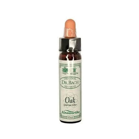Santiveri Bach Oak 10ml herbal remedy bottle with dropper, natural healing product from Jag Couture London New York.