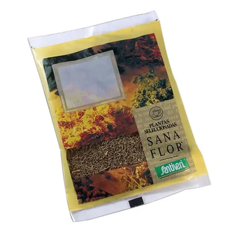 Santiveri chamomile Mahon sachet, 40g, herbal tea blend in a small packet with branding visible on the packaging.