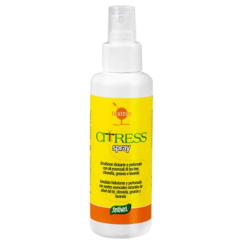 Santiveri Citress Spray in 100ml bottle, featuring a vibrant citrus design, by Jag Couture London New York.